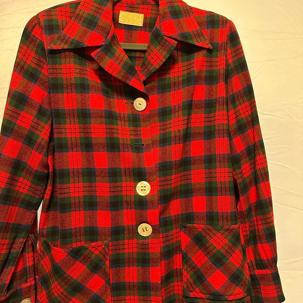 Vintage Pendleton Women's 49er Wool Plaid Blazer Jacket